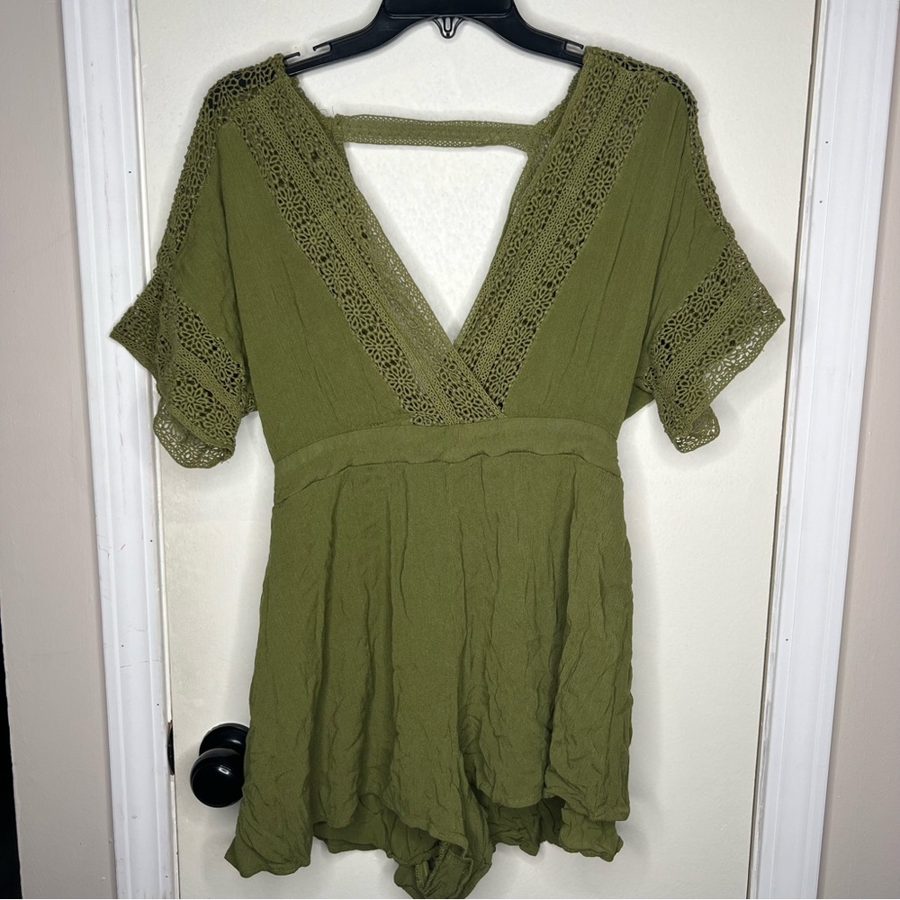 Forever 21 Green Romper